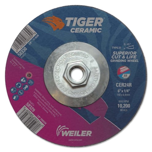 Tiger?  Zirc Grinding Wheel 5 in dia x 1/4 in Thick x 7/8 in