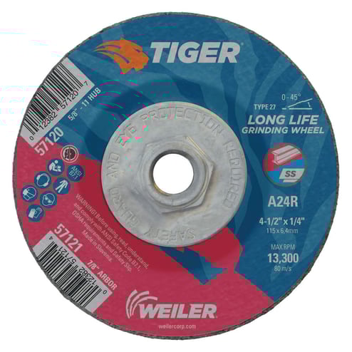 Tiger?  Zirc Grinding Wheel 5 in dia x 1/4 in Thick x 7/8 in