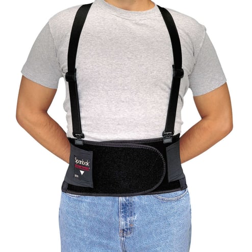 Mustang Back Supports with Suspenders Medium Black | CTI