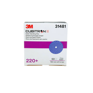3M™ Cubitron™ II Clean Sanding Hookit™ Disc, 6 in. 220+ Grade, 50 pk.