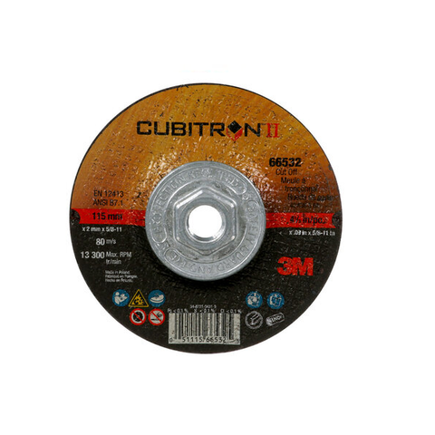 3M Cubitron II Cut-Off Wheel Quick Change, T27 4-1/2 in. x .09 in. x 5/8-11 in. 25 pk.